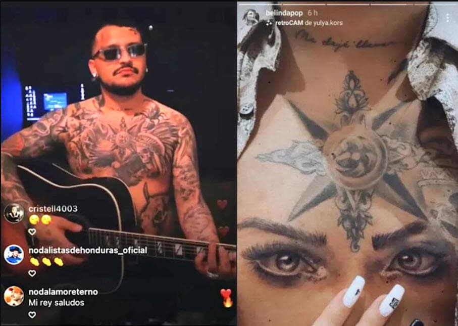 Nodal después del tatuaje de los ojos de Belinda