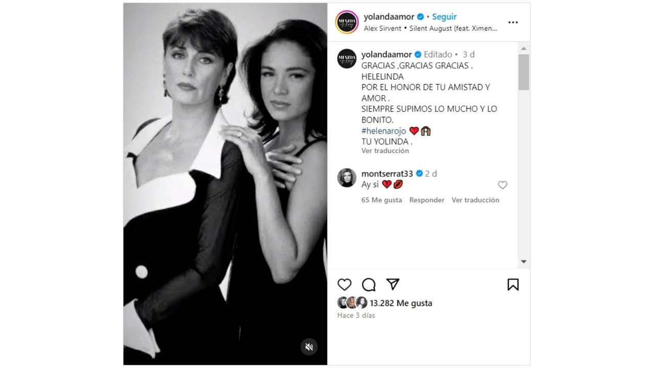 Yolanda Andrade despidió a Helena Rojo.