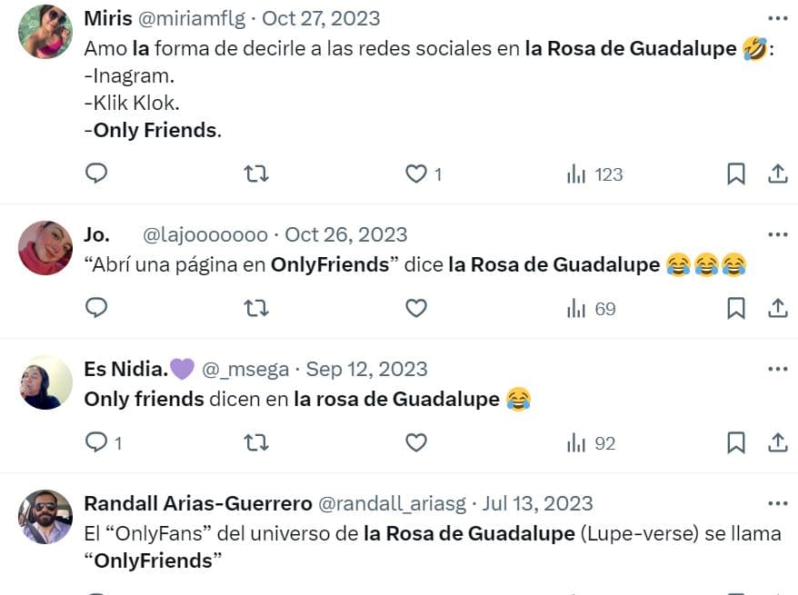 reacciones de los seguidores de 'La Rosa de Guadalupe' en X