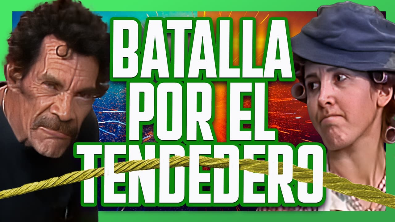 Don Ramón, Doña Florinda y Doña Clotilde pelean por espacio en el tendedero.