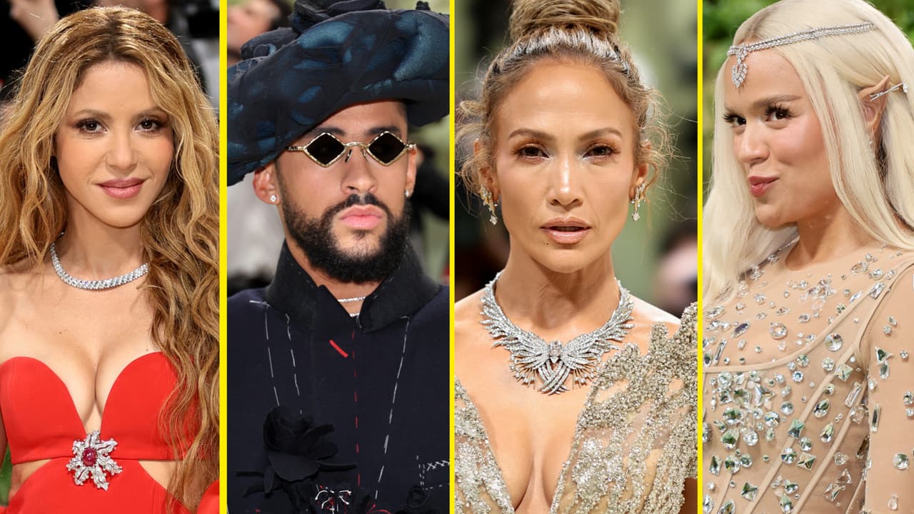 Shakira en rojo y brillantes, Karol G con orejas de hada: los looks de la Met Gala 2024