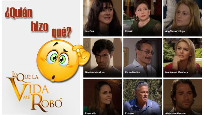 ¿Conoces bien a los personajes de Lo que la vida me robó?