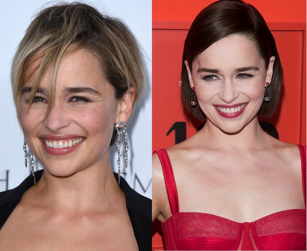 Emilia Clarke cerró ciclos interpretando a Daenerys Targaryen en Game of Thrones y reemplazo su corta melena rubia por un chocolate oscuro.
