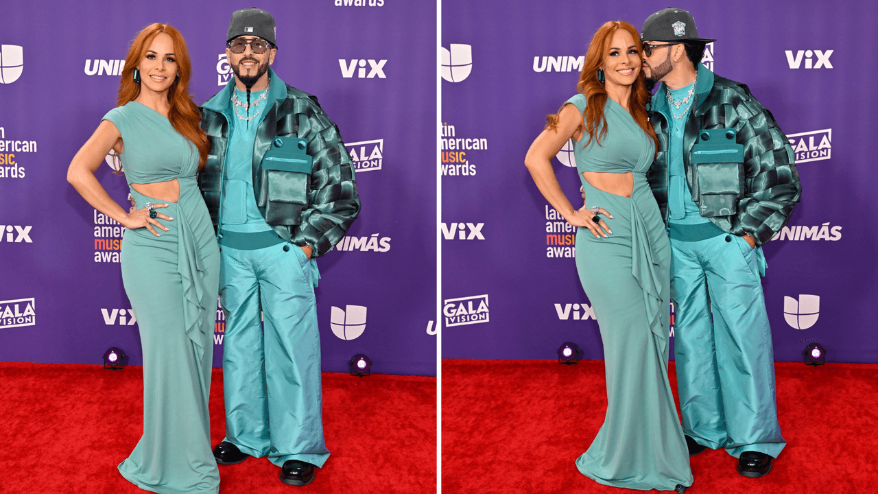 Parejas de famosos en la alfombra roja de los Latin AMAs 2024.