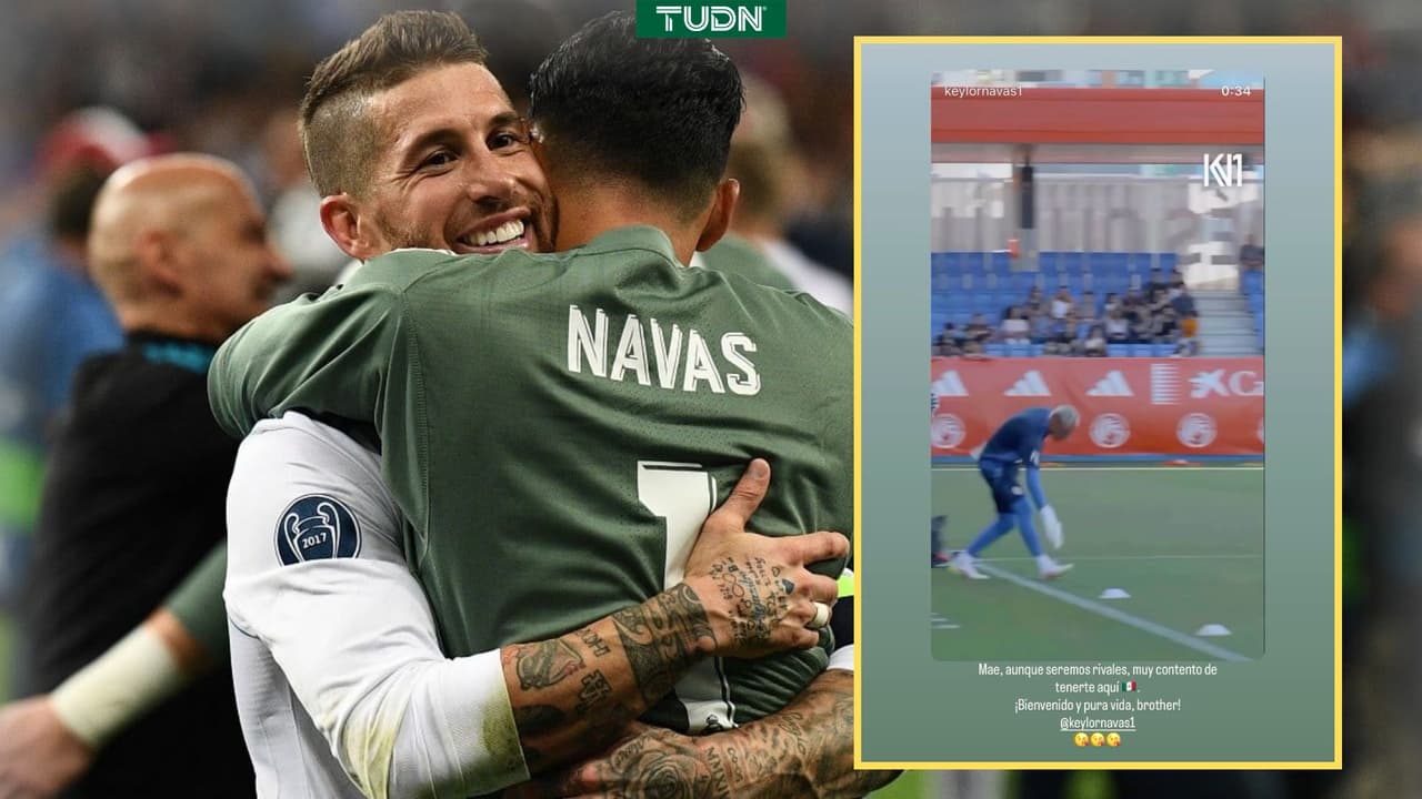 Sergio Ramos le da la bienvenida a Keylor Navas