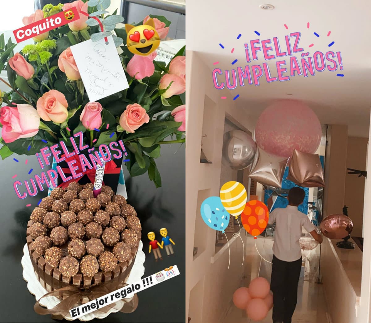 Aracely Arámbula mostró el pastel y flores que le dieron sus hijos y su mamá