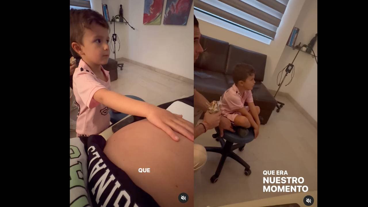 Hijo de Mariana Echeverría reacciona así a su pancita de embarazo
