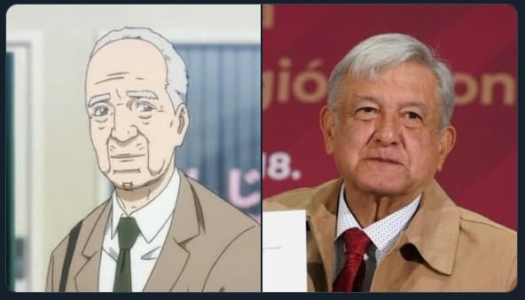 El presidente López Obrador como Ichiro el personaje protagónico de la serie animada Inuyashiki.