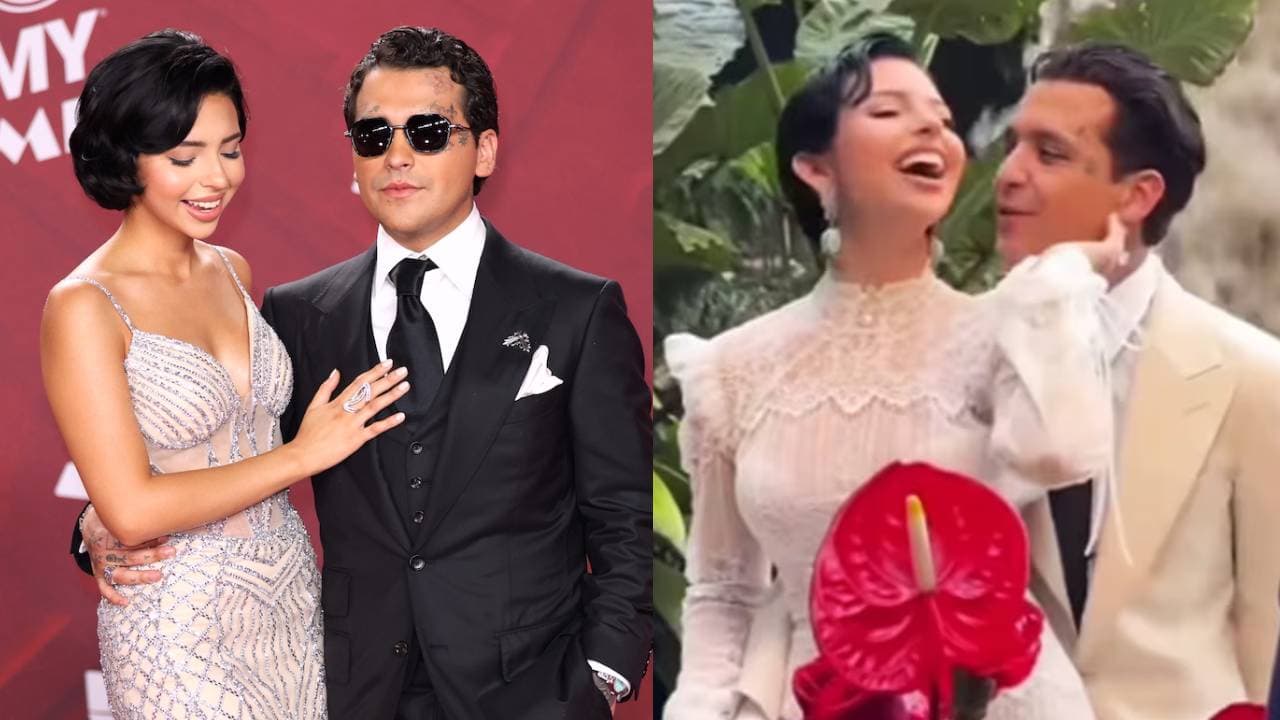 Nodal le hace amoroso gesto a Ángela Aguilar en los Latin Grammy y nadie se dio cuenta