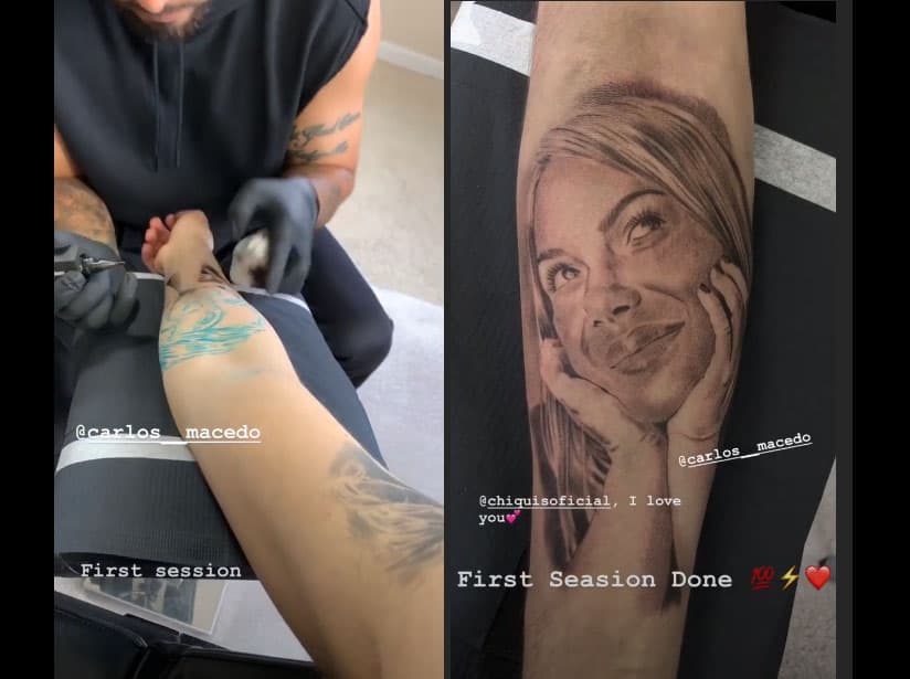 Juan Ángel se tatuó el rostro de su hermana Chiquis
