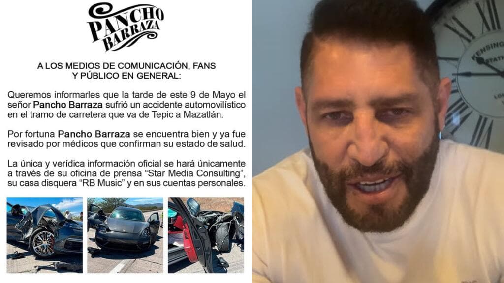 Pancho Barraza apareció en un video en su cuenta de Instagram para confirmar su óptimo estado de salud tras sufrir un accidente de auto en México.
