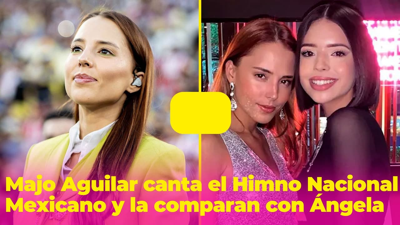 Majo Aguilar canta el Himno Nacional Mexicano y la comparan con Ángela: "Mucho mejor que su prima"