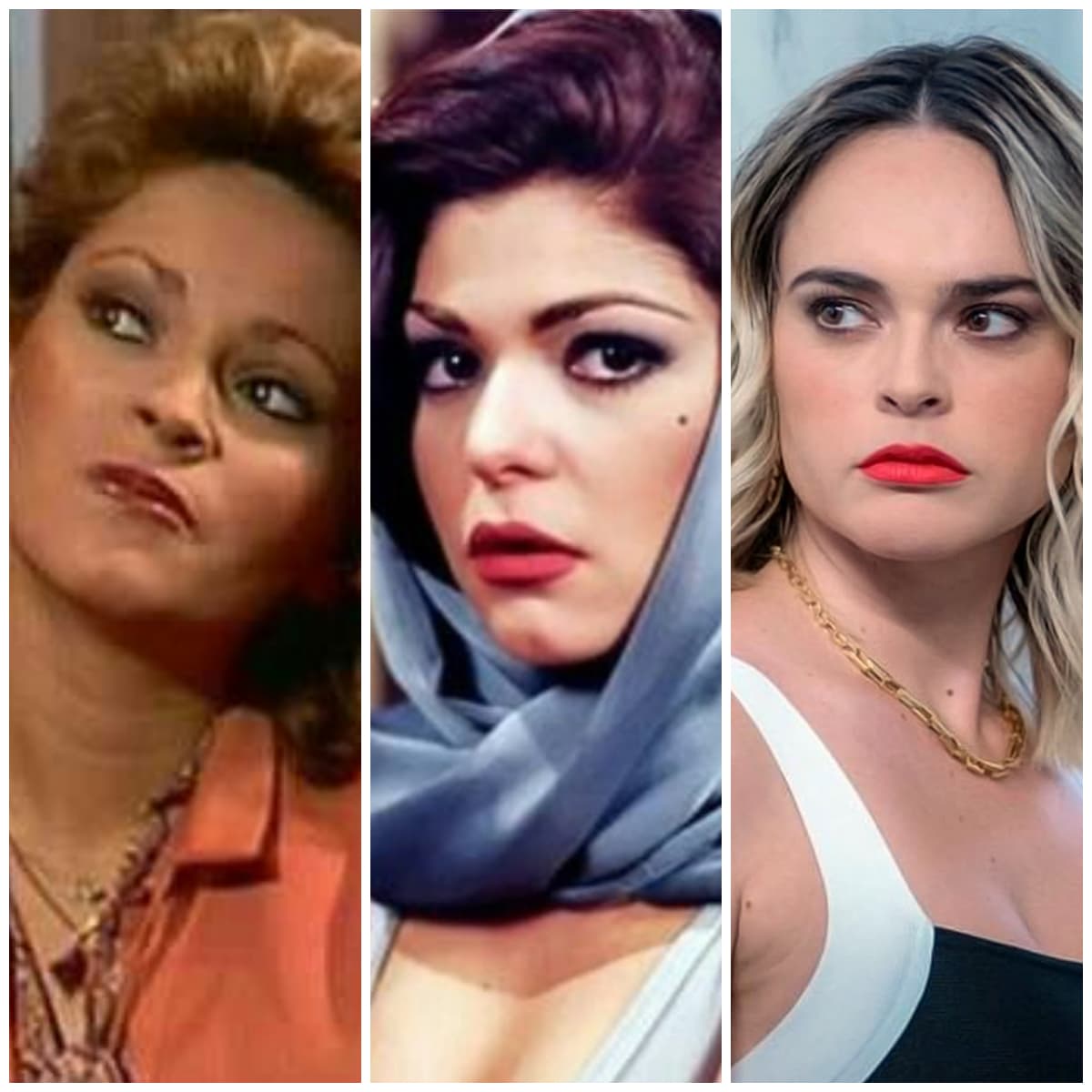 Rocío Banquells, Itatí Cantoral y Fabiola Guajardo en sus respectivas versiones de Los ricos también lloran
