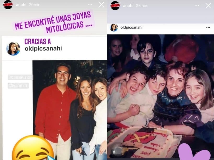 Anahí sorprende con fotos del pasado: “me encontré unas joyas mitológicas”.