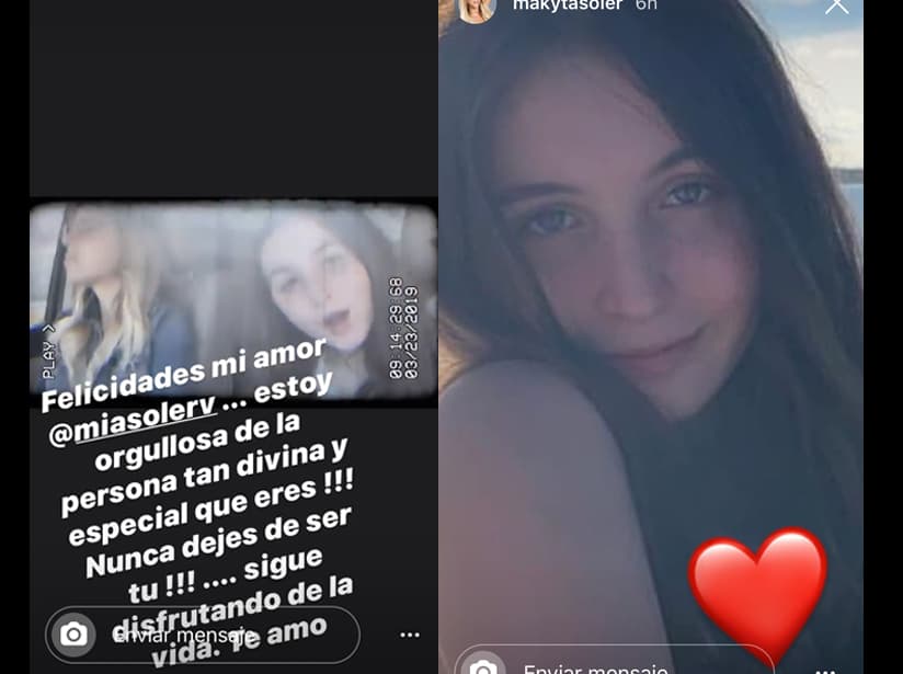 Maky felicita a su hija Mía por su cumpleaños