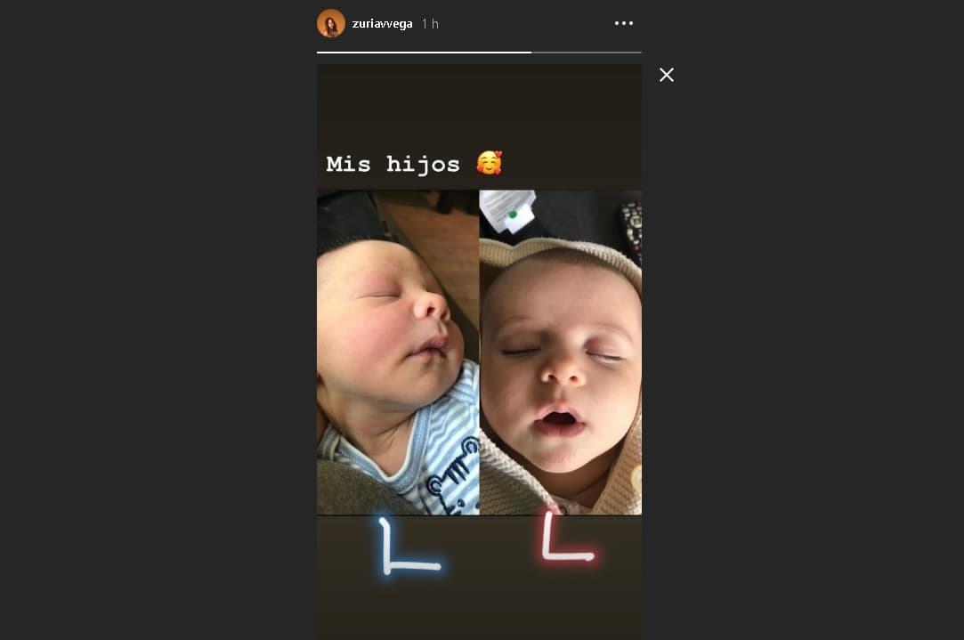 La actriz compartió un collage con fotos de sus hijos: Lúa y Luka