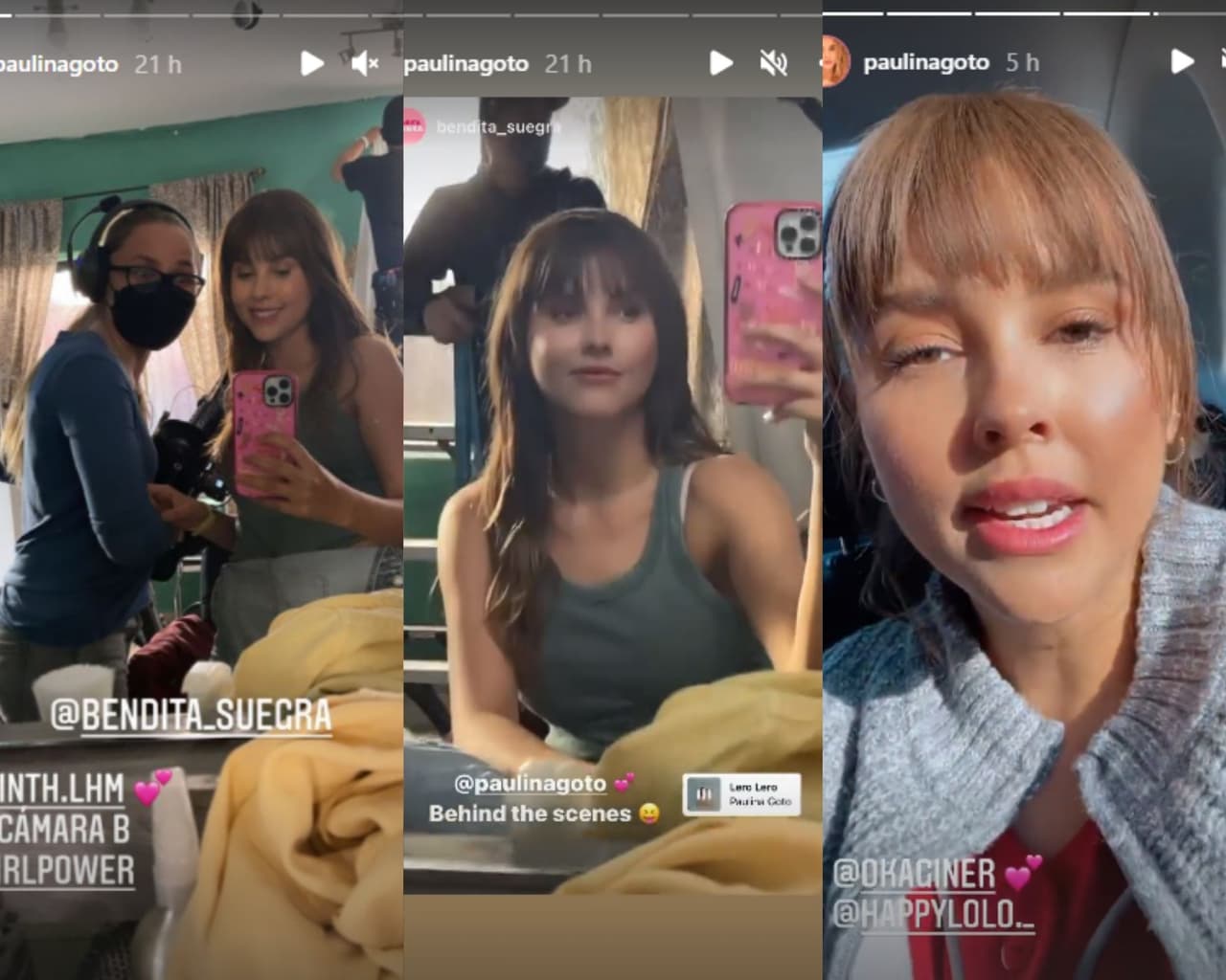 Paulina Goto estrena look para su nueva película 'Bendita suegra'.