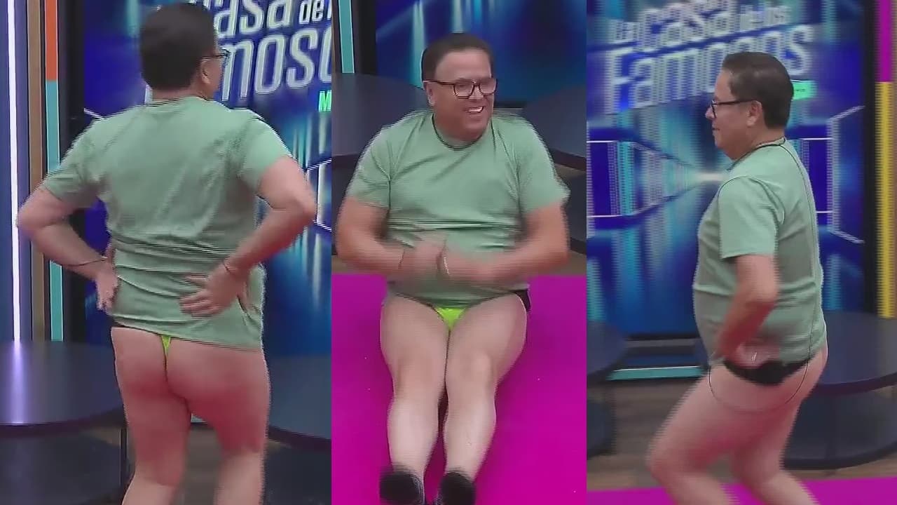 Mario Bezares baila el Gallinazo en tanga