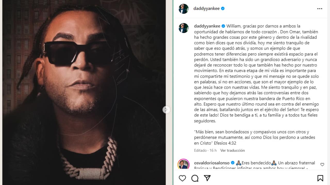 Daddy Yankee le dedica mensaje a Don Omar