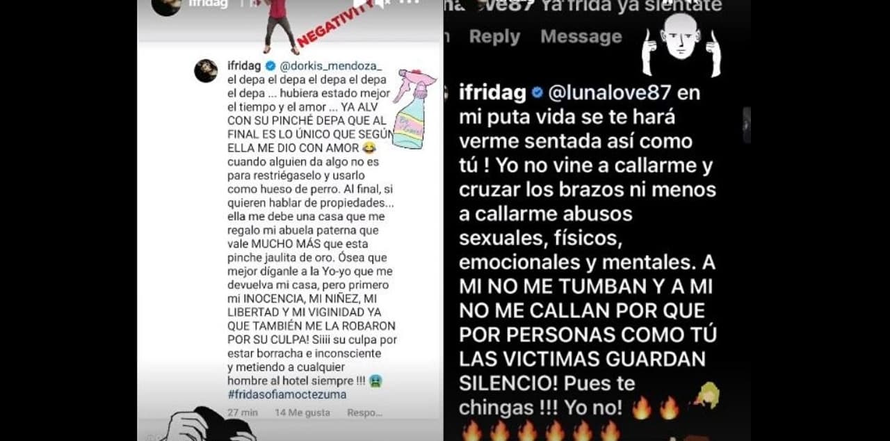 Frida Sofía volvió a hacer fuertes declaraciones contra su mamá, luego de que se dio a conocer que la habría dejado fuera de su testamento.