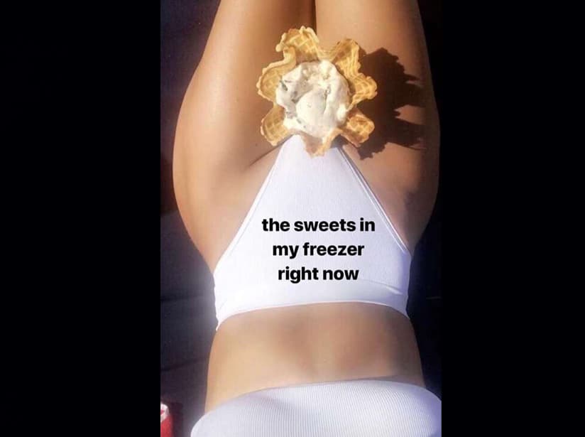 Kourtney Kardashian presume su zona íntima