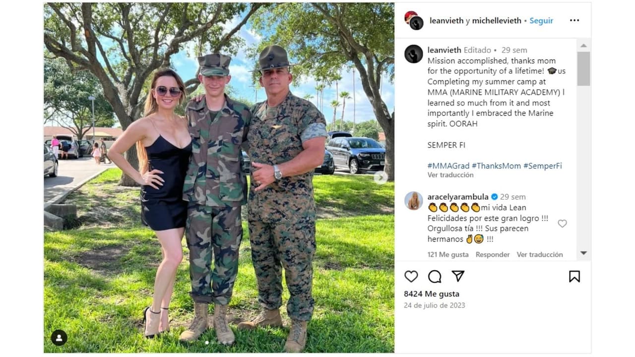 Leandro, hijo de Michelle Vieth, dedicó unas palabras a su mamá.