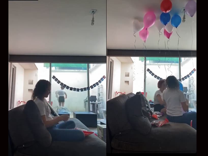 En compañía de su hija Michelle, la actriz decoró su hogar al colocar un letrero de ‘feliz cumpleaños’, además de inflar globos de diversos colores.