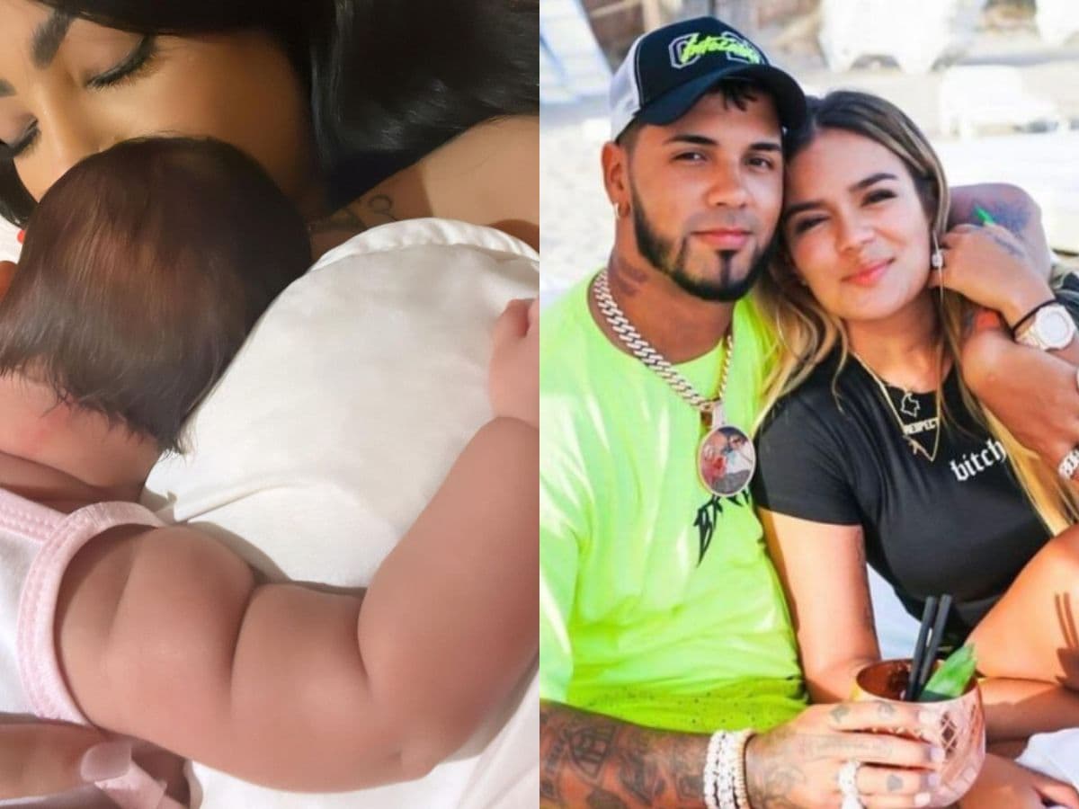 Yailin muestra la carita de su hija Cattleya mientras Anuel AA ‘duerme’ junto a Karol G