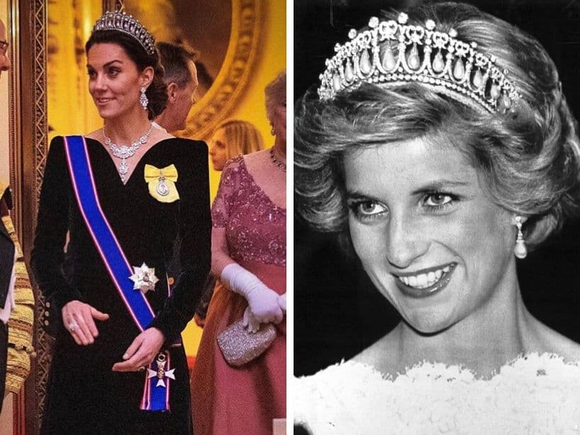 Kate Middleton sorprende al usar la icónica tiara que perteneció a la Princesa Diana