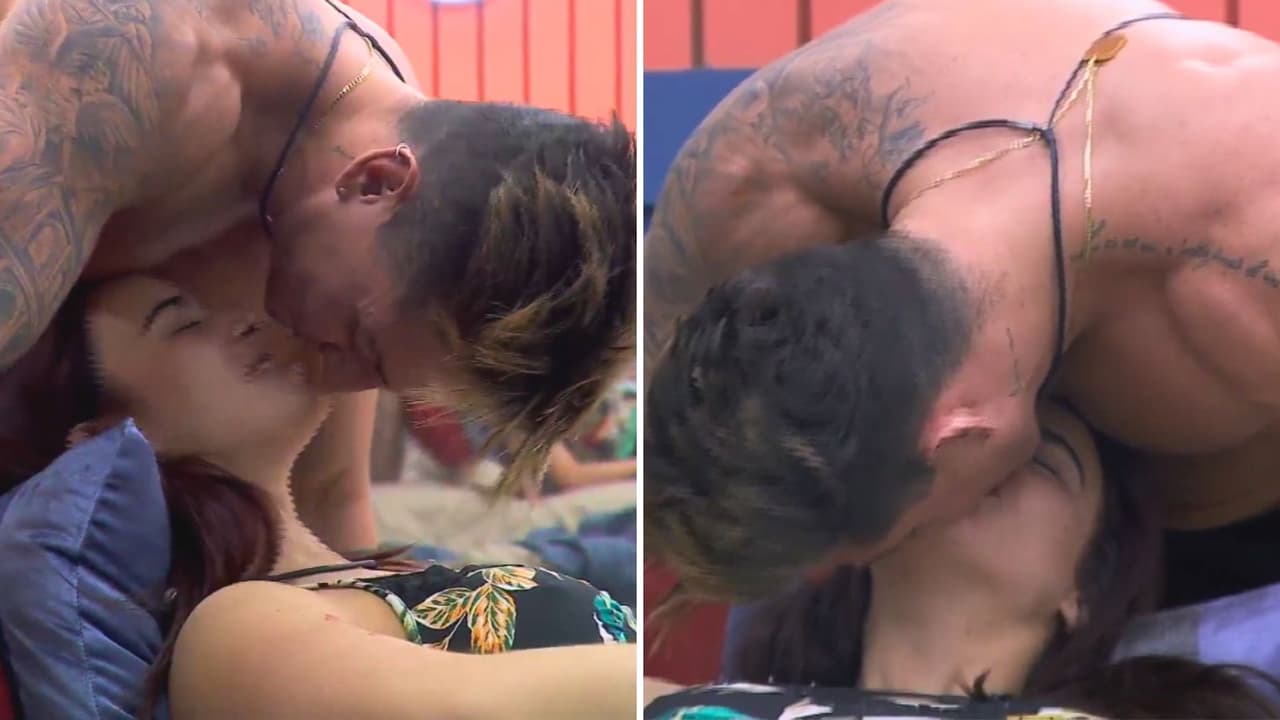 Gala y Agustín se besan