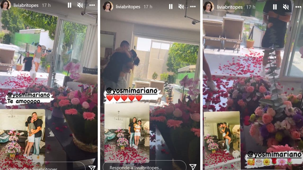 Livia Brito recibe sorpresa de su novio