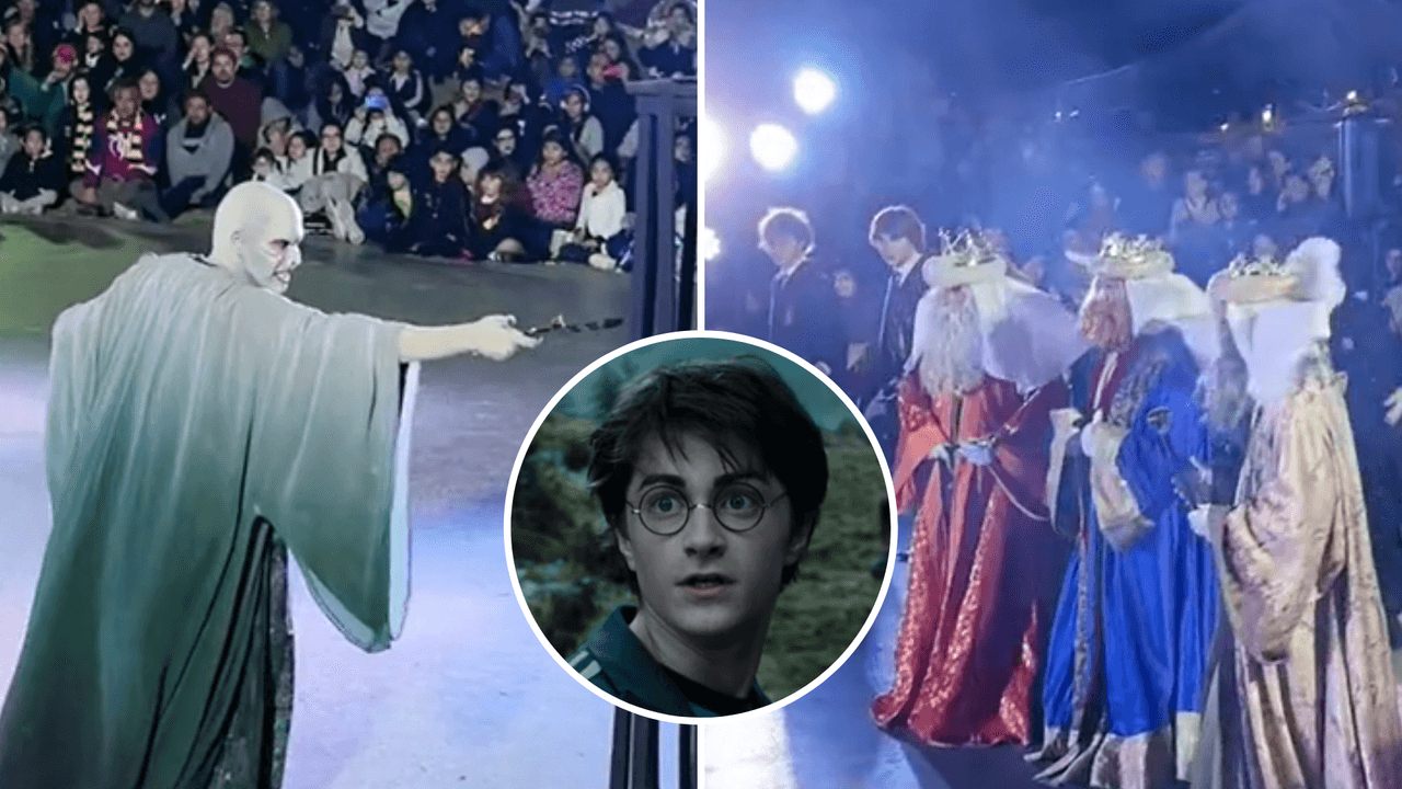 Harry Potter “salva” a Reyes Magos en un show de México y se hace viral: “Crossover todo épico”