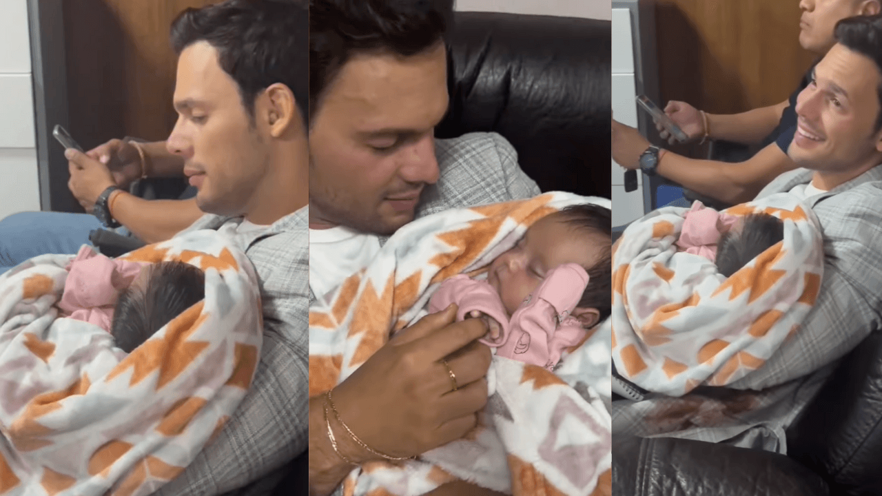 Emmanuel Palomares ya es “papá”; presenta a su “hija” con tierno video con bebé en brazos