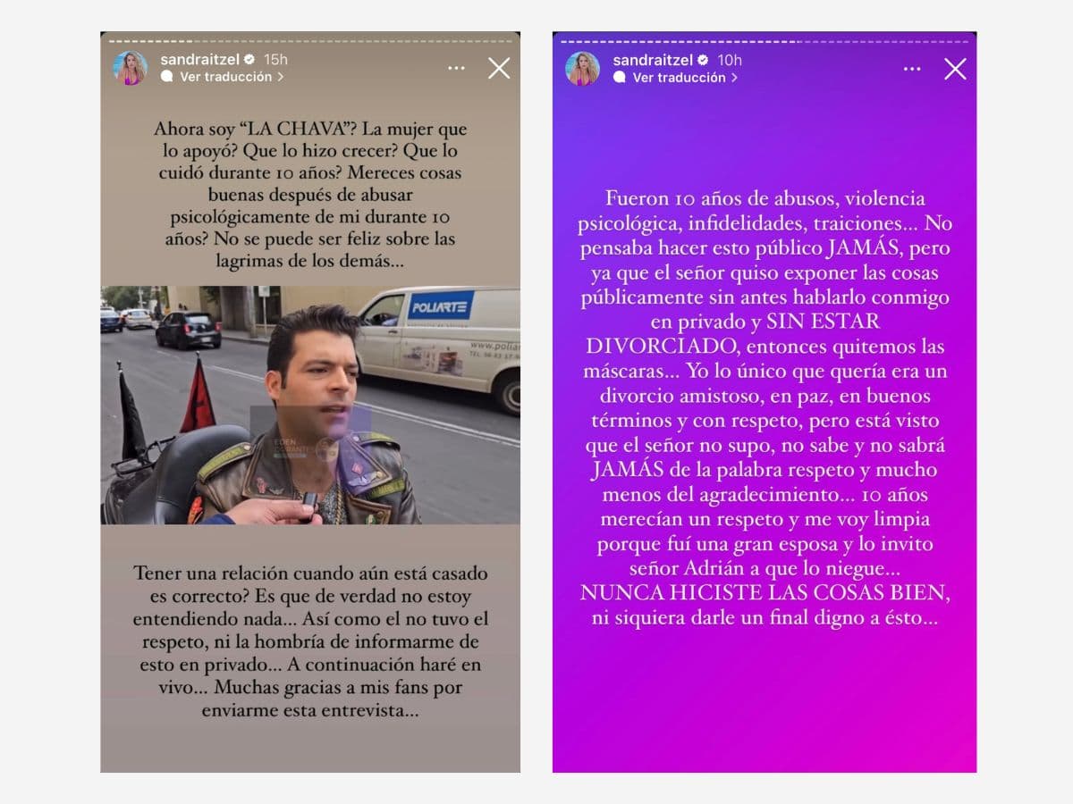 Sandra Itzel arremetió contra Adrián Di Monte después de una entrevista del actor.