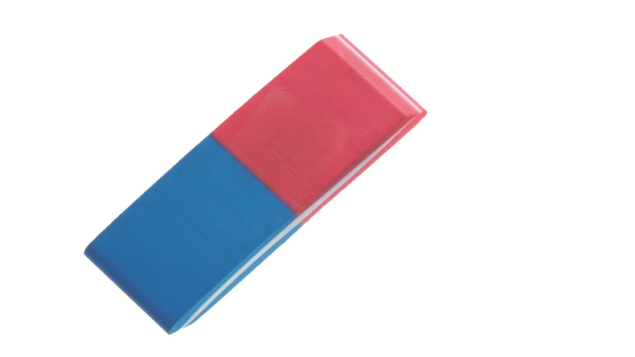 Goma de doble color.
