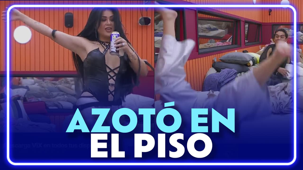 Gomita SE CAE al suelo por estar haciendo poses en la CAMA y Ricardo se ríe