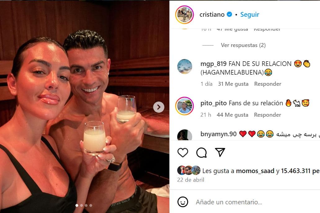 Captura Instagram Cristiano Ronaldo