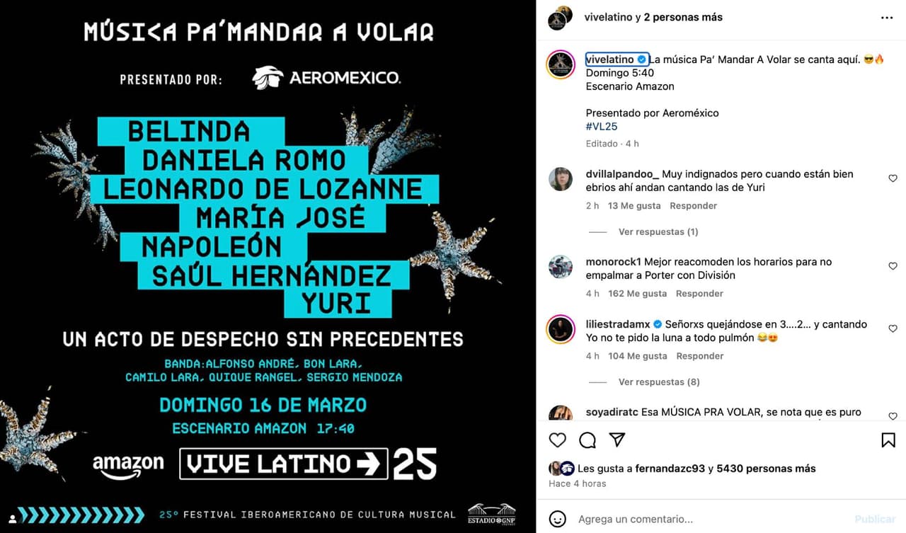 Cartel Vive Latino 2025.