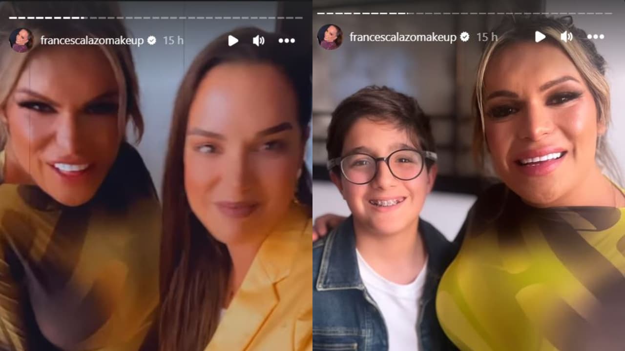 Wendy, Adriano y Francesca Lazo, ex de Nicola.