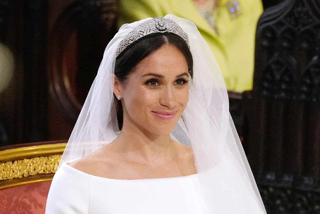 Meghan Markle hizo gala de su belleza durante su enlace