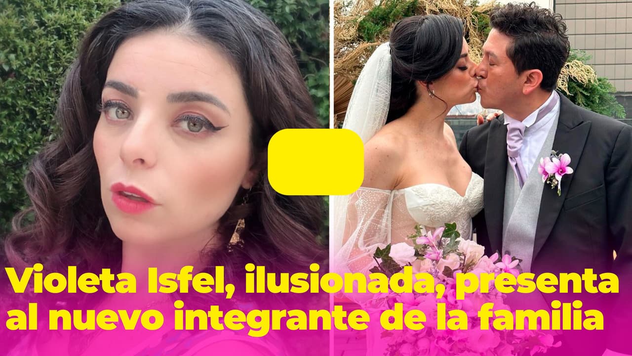 Tras vivir boda de ensueño, Violeta Isfel y su esposo presentan al nuevo integrante de la familia