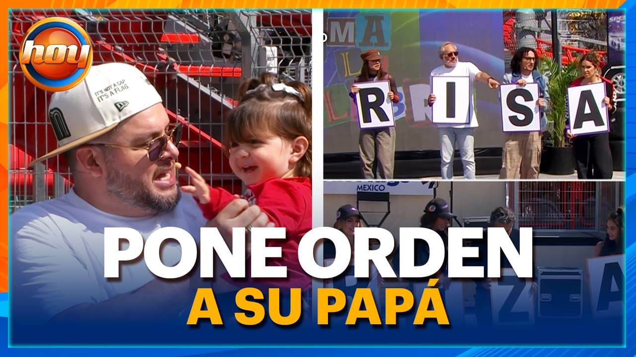 Victoria llega a poner orden, pero a su papá en el juego 'Arma la palabra'