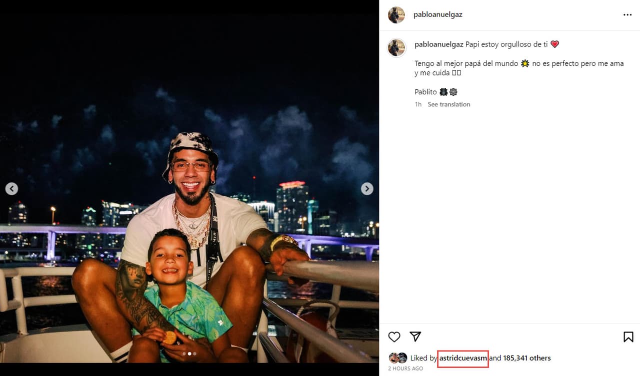 Anuel y su hijo mayor Pablo