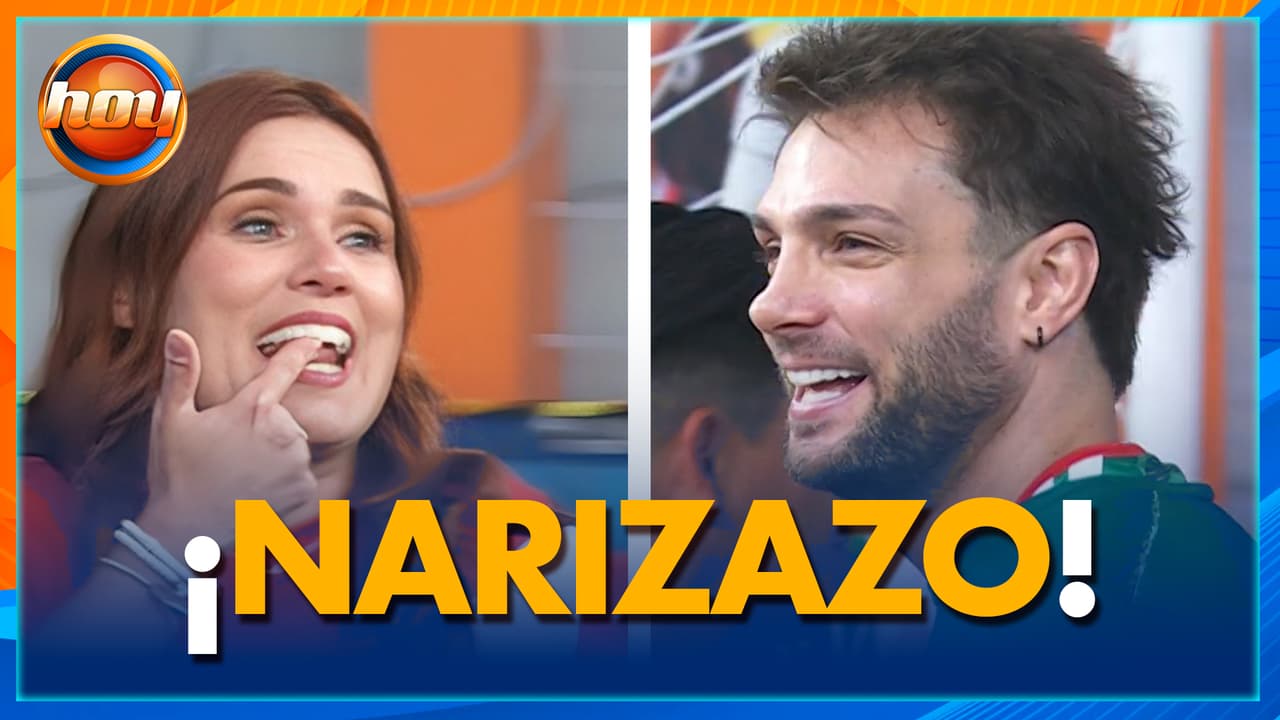 ¡Cabezazo! Nicola Porcella deja sin nariz a Gloria Sierra en el juego de Hoy