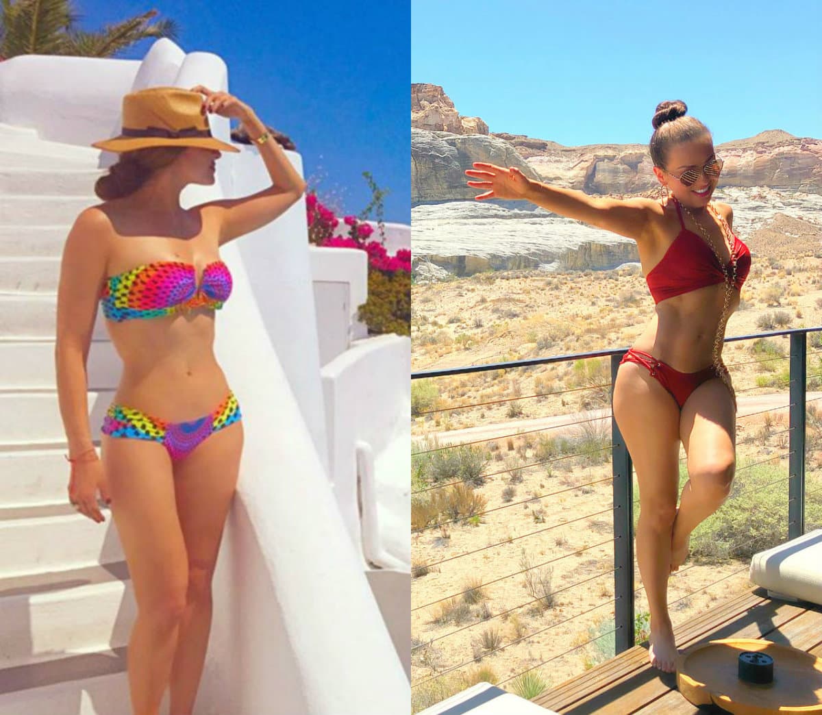 Galilea Montijo y Thalía hacen historia al enfrentarse en una candente guerra de bikinis, en la que desbordan sensualidad
