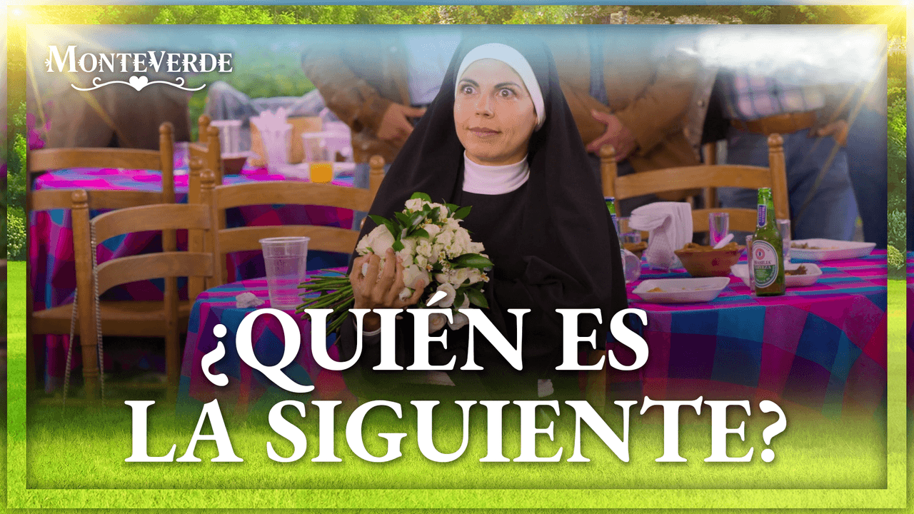 La hermana Celeste se gana el ramo en la boda de Doris