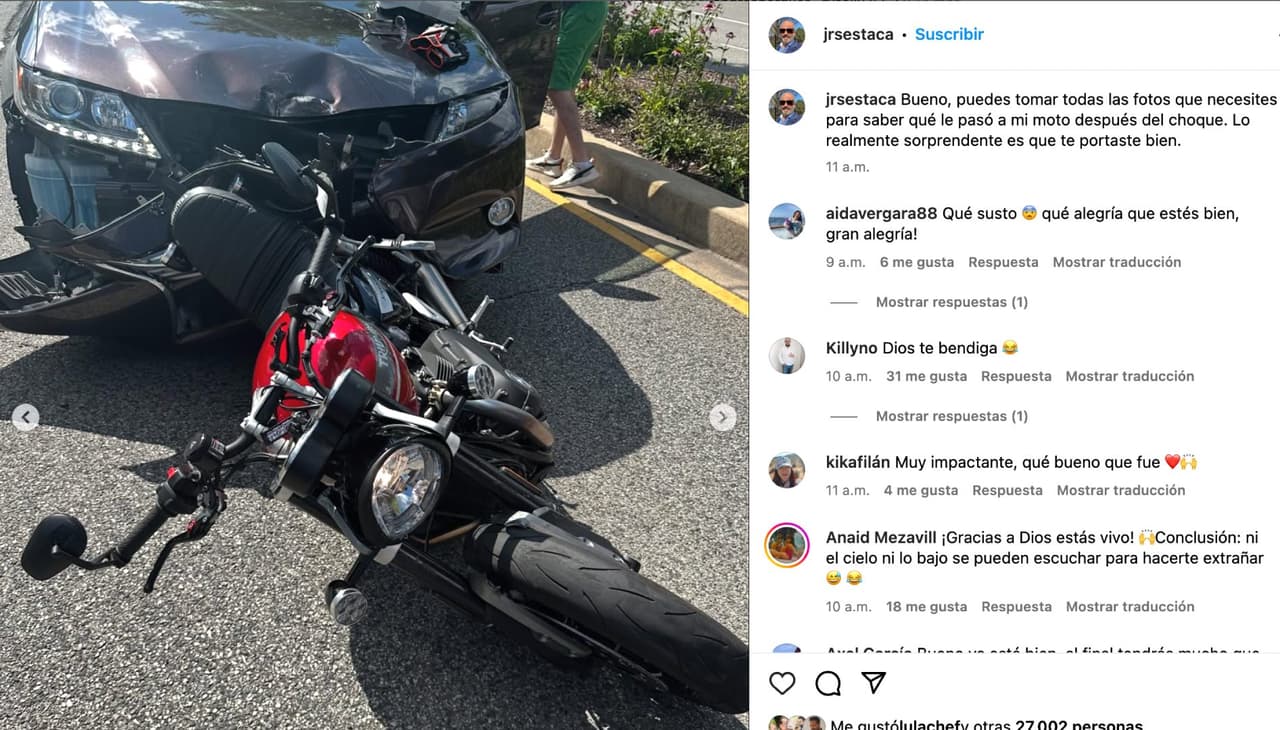 José Ramón San Cristóbal "El Estaca" sufrió un accidente automovilístico.