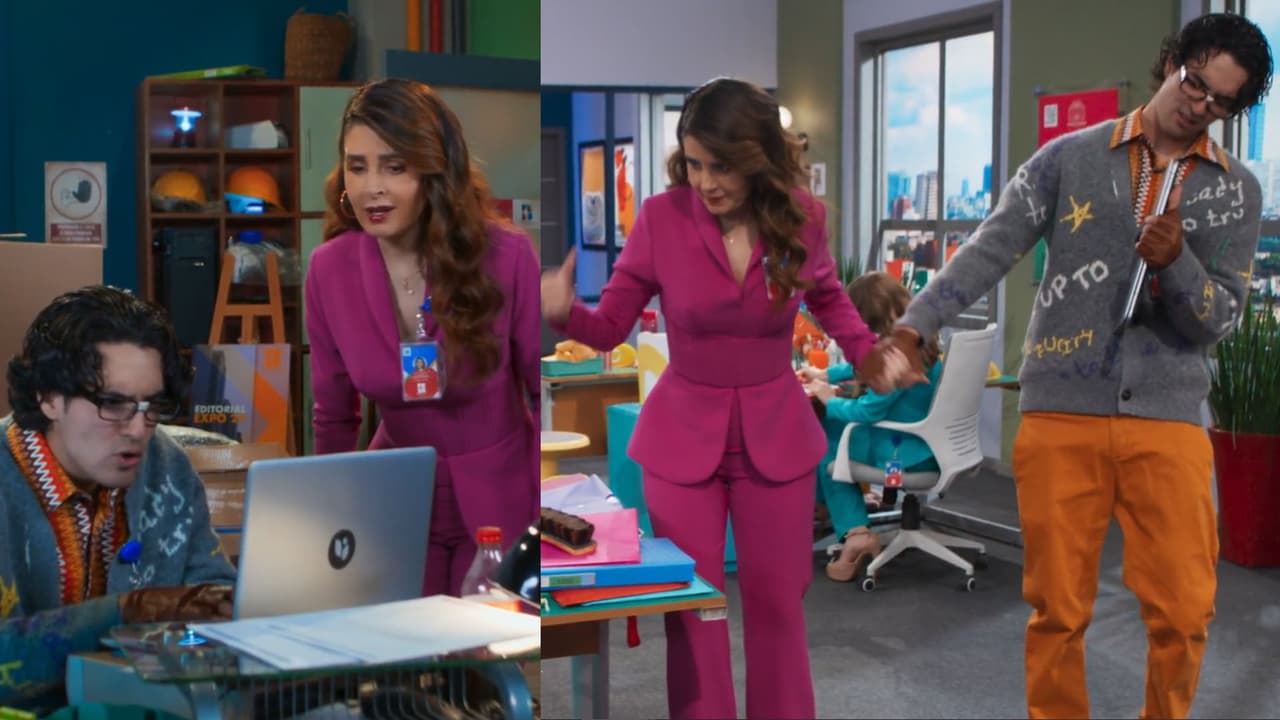 Mayrín Villanueva y su hijo en '¿Es neta, Eva?'
