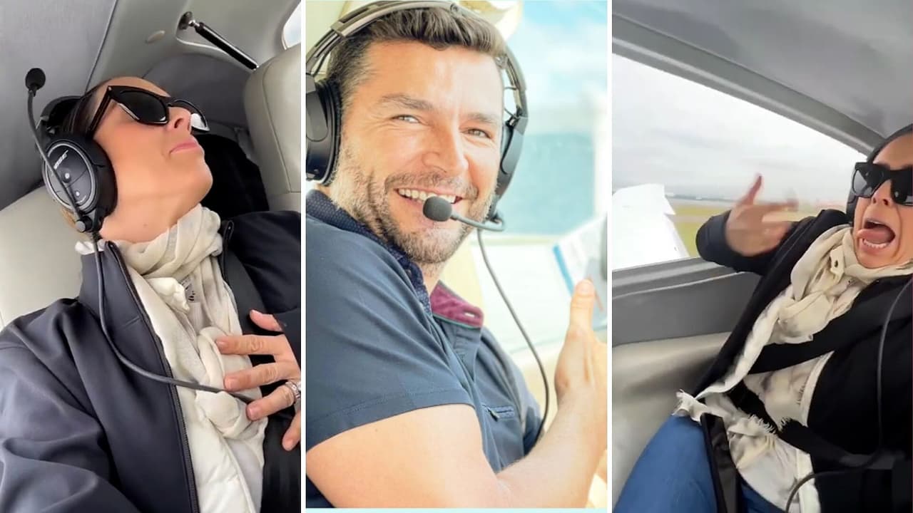 Jacky Bracamontes y su esposo se llevan tremendo susto en avioneta