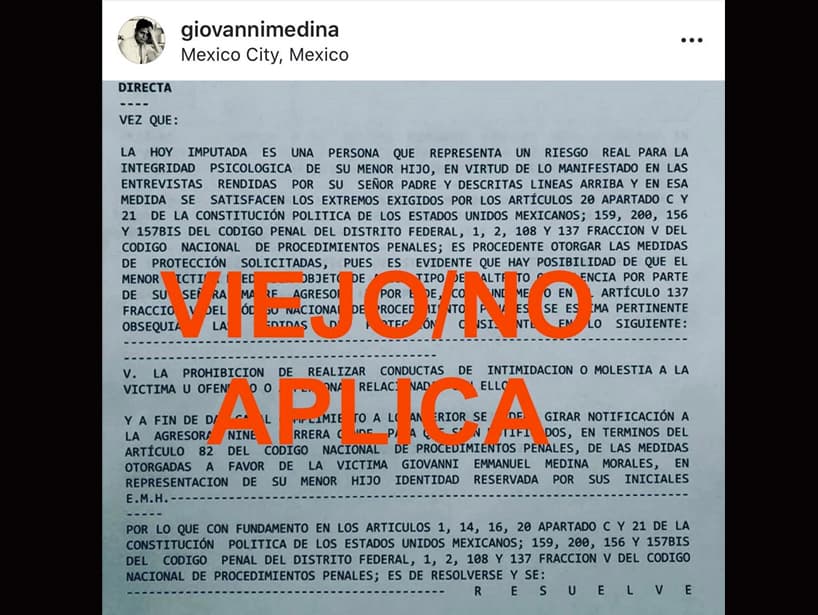 El 17 del mismo mes, Giovanni mostró en sus redes un supuesto documento en el que aparentemente se dictamina la situación de Emmanuel, en el que señala que “el menor puede ser objeto de algún tipo de maltrato por parte de su señora madre”, lo cual desmintió de inmediato la cantante.